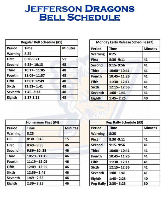  student schedule 